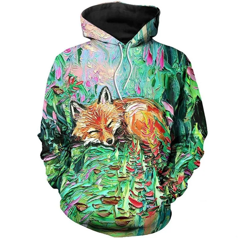 

New casual casual mid autumn style hip-hop style Sweatshirt fox Hoodie