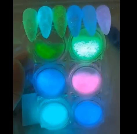 

NEW!!! Luminous Nail Glitter 6Jars Of Assorted Glow In The Dark Luminous Rocks Glitter Dust Sugar Rim Starry Night/Sugar Dust&*%