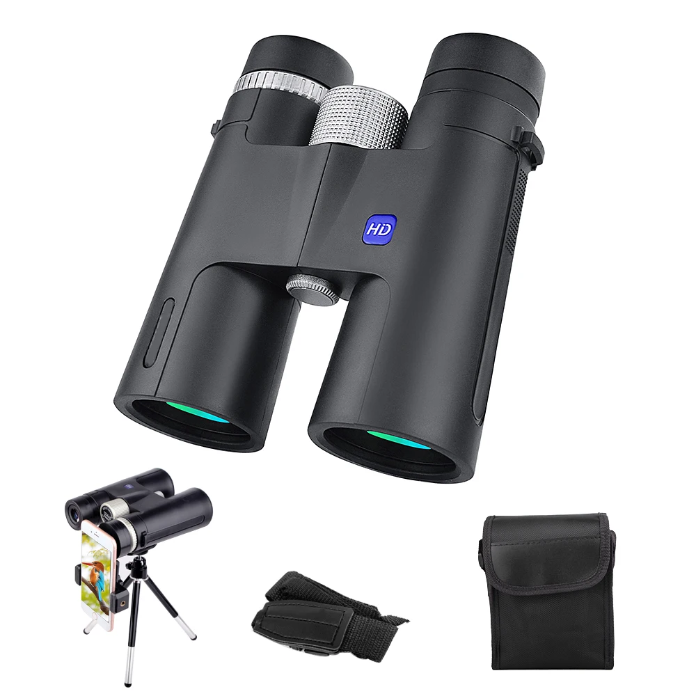 Бинокль 12x42 для наблюдения за птицами охотничий бинокль взрослых с четким и