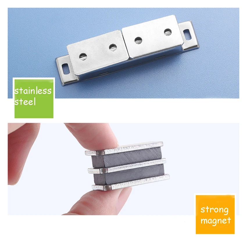 Сильные двойные Магнитные защелки для шкафа из нержавеющей стали защелка двери