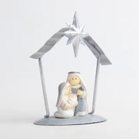 cute cartoon star nativity christmas ornament artificial resin desktop decorate