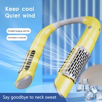 pcltsllk mini neck fan portable bladeless fan rechargeable leafless hanging fans air cooler cooling wearable neckband fans