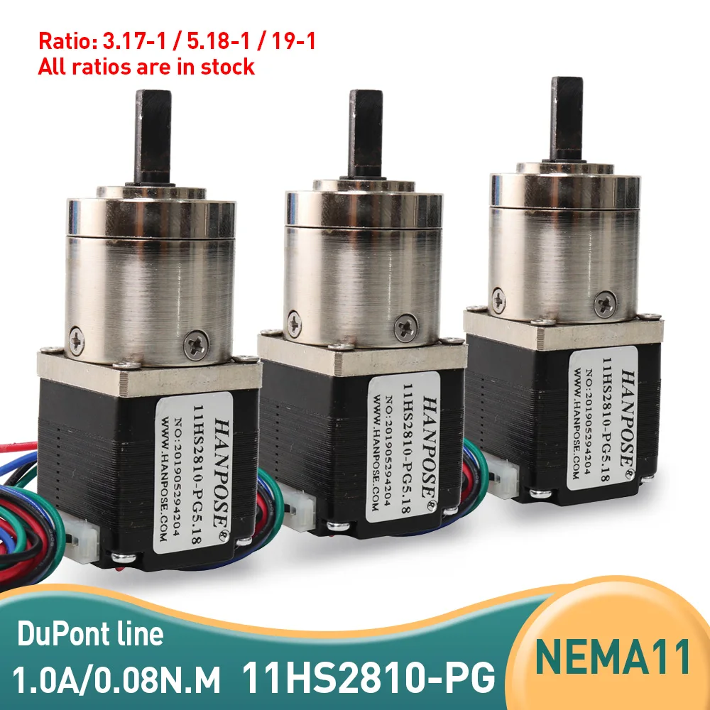 3 шт. nema 11 Шаговый двигатель 1.0A 28 мм 4 свинцовый экструдер редукция шаговый