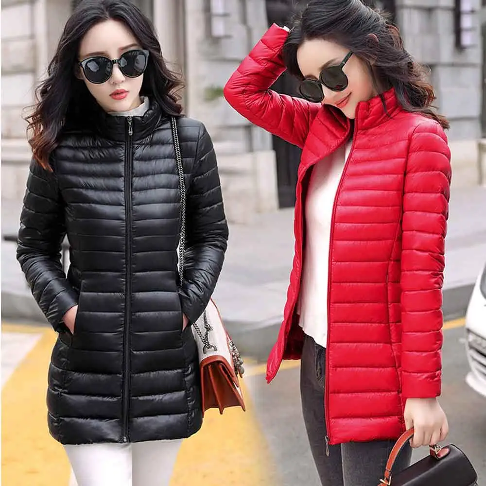 2019 зимняя одежда с хлопковой подкладкой Женская облегающая элегантная в