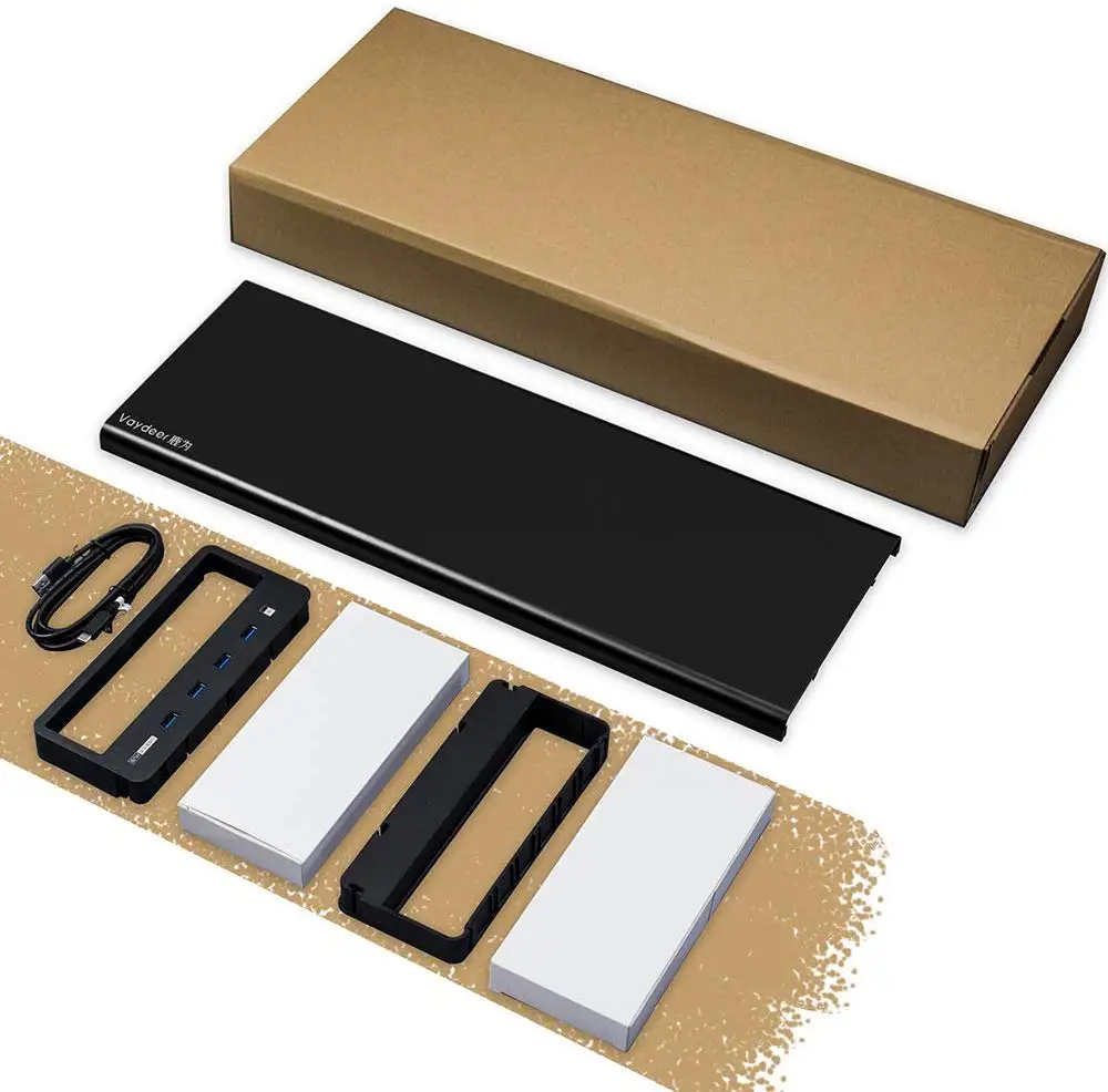 

Laptop Desk Stand Aluminum Monitor Stand Computer Riser Support Transfer Wireless Data Charging Office Table Organizer USB 3.0