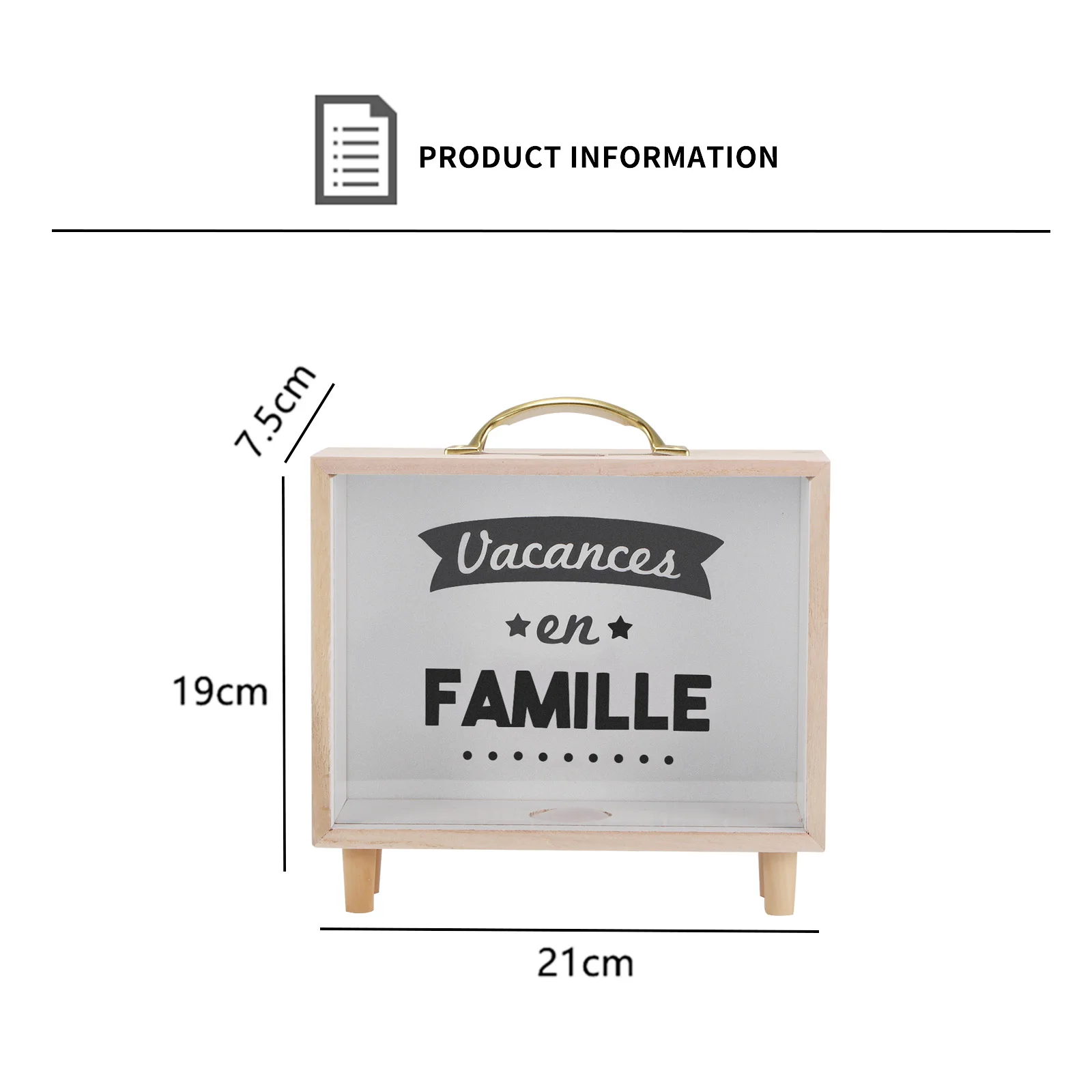 Деревянная поделка копилка контейнер домашняя прозрачная винтажная подставка с