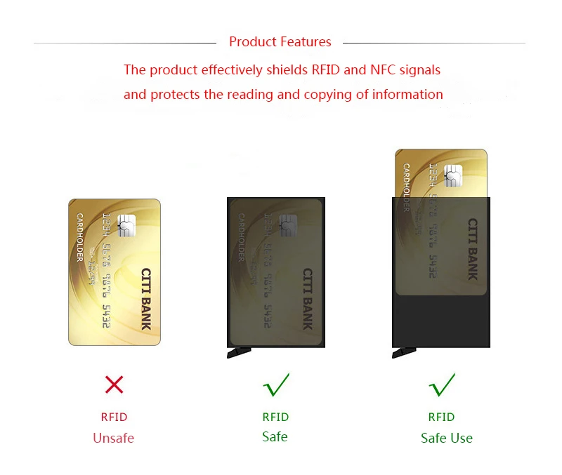 Унисекс, RFID, высокое качество, с узором «крокодиловая кожа», набор карт, алюминиевый сплав, мужской кошелек, кожа, кредитница, ID карты, держатели, минималистичные кошельки