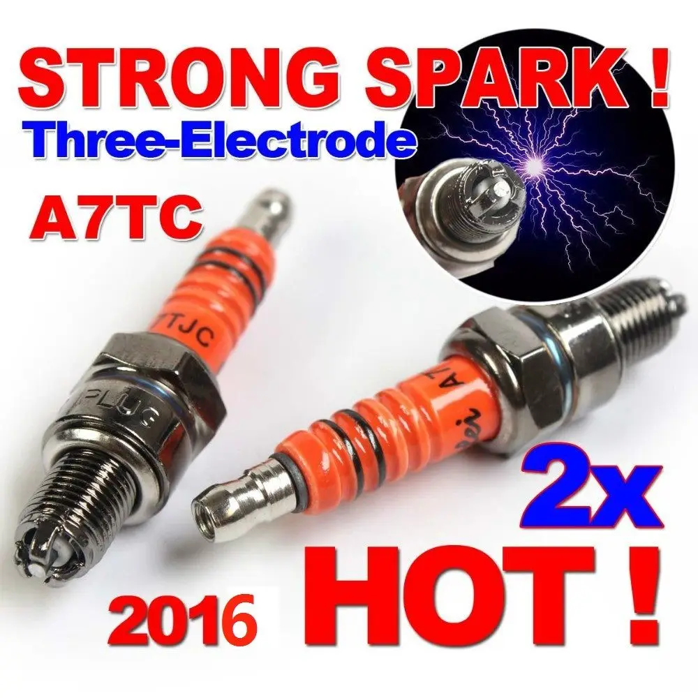 Рыцарь 2x A7TC Свеча зажигания мотоцикла 50cc 70cc 90cc 110cc 125cc ATV Dirtbike 50 125 Скутер мопед
