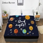 Простыня Натяжная с 3D рисунком для детеймладенцевдетей, простыня эластичная королевакорольна заказ, наматрасник rocketship 150160x200