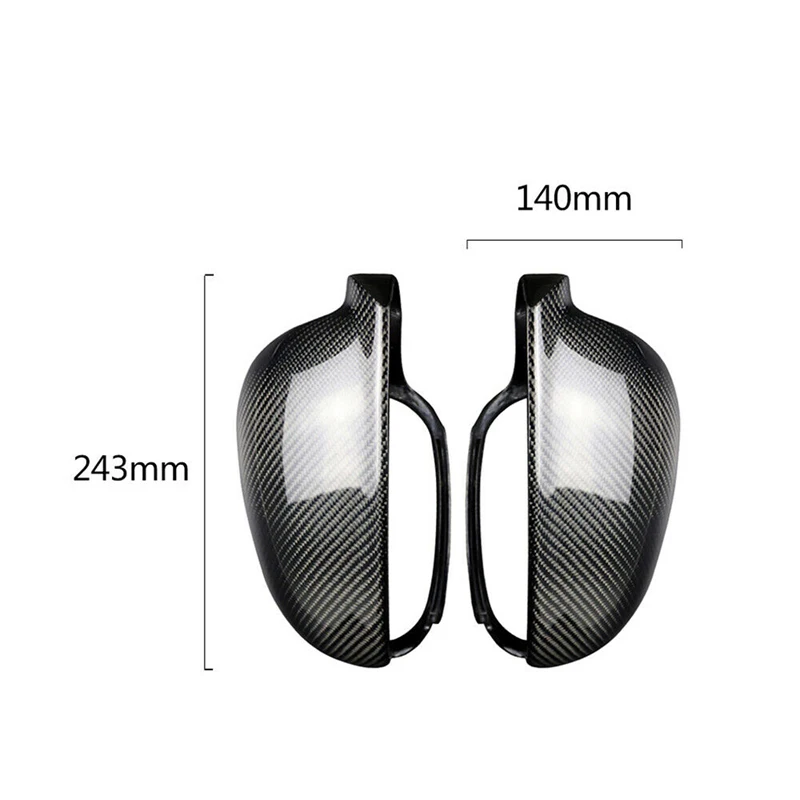 

2Pcs Carbon Fiber Style ABS Side Rear View Mirror Cover Replacement for Golf 5 MK5 2003-2009