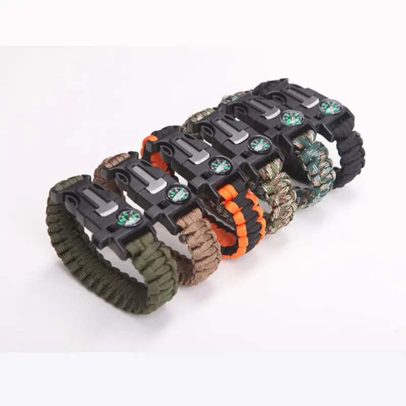 

Multi Functional Tactical Paracord Bracelet Survival Rope Rescue Light Climbing Paracord Charm Cord Outdoor Tools For Man Woman