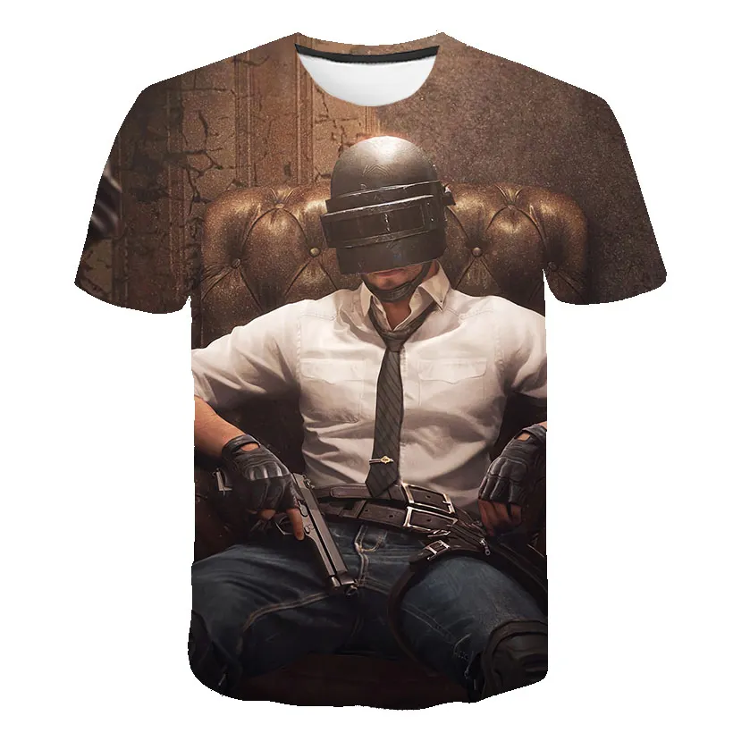 Летняя популярная футболка для игр 2020 Повседневная забавная 3D с коротким рукавом