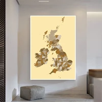 100150 cm map of the united kingdom non woven canvas painting large poster card wall decor home decoration school supplies
