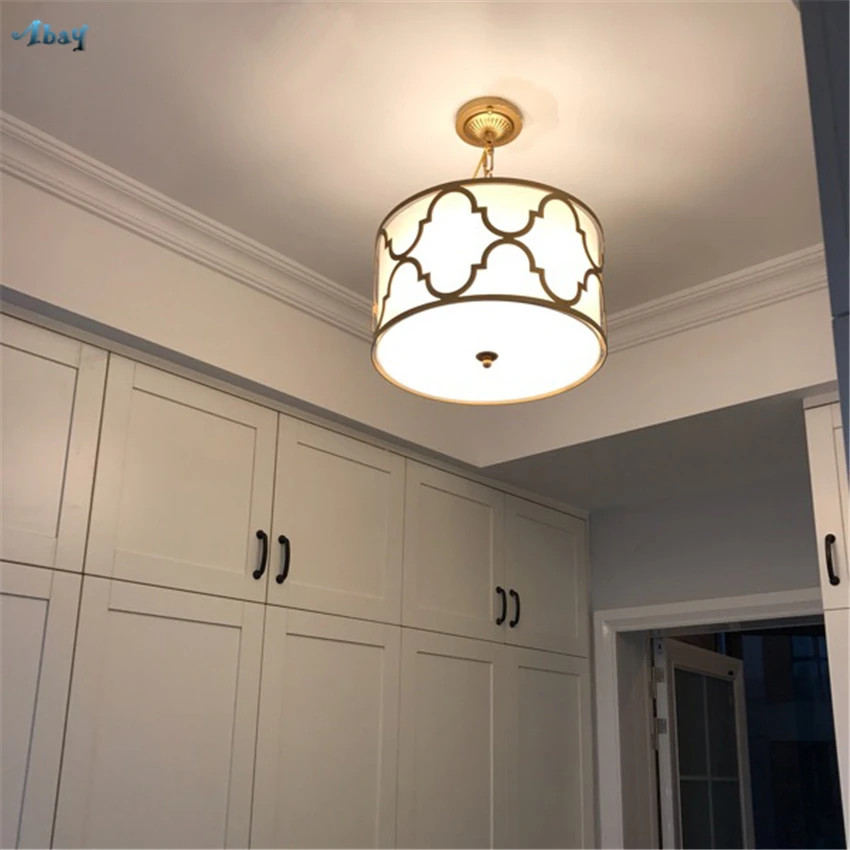 Американские Золотые железные подвесные светильники в стиле ретро для спальни