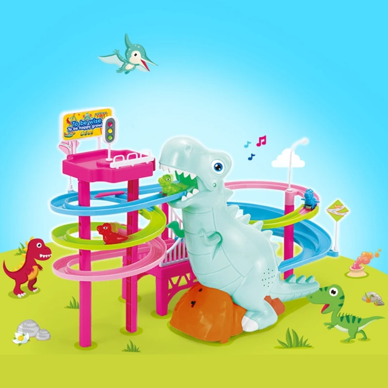 

Musical Dinosaur LED Race Toy Adventure Puzzle Toy Birthday Gift Christmas Gifts For Kids