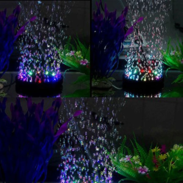 Aquarium Bubble Light Air Stone LED Pump Lamp(US Plug) | Дом и сад