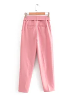 jc%c2%b7kilig 2021 summer new fashion high waist flower bud belt temperament loose casual pants w317r