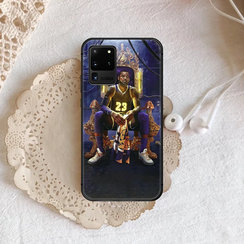 

LeBron James Phone Case Cover Hull For Samsung Galaxy S 7 8 9 10 e 20 FE edge uitra plus Note 9 10 20 black Hoesjes Tpu Back