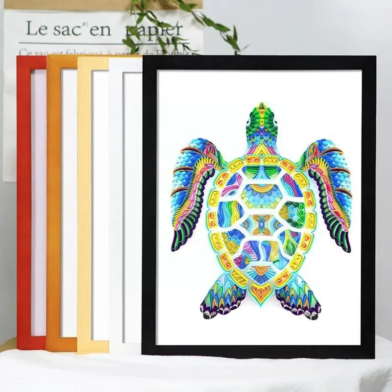 

Filigree Paper Tortoise Elephant Origami Crafts DIY Decoration Household Decoration Art Wall Handmade Kit C4Y5