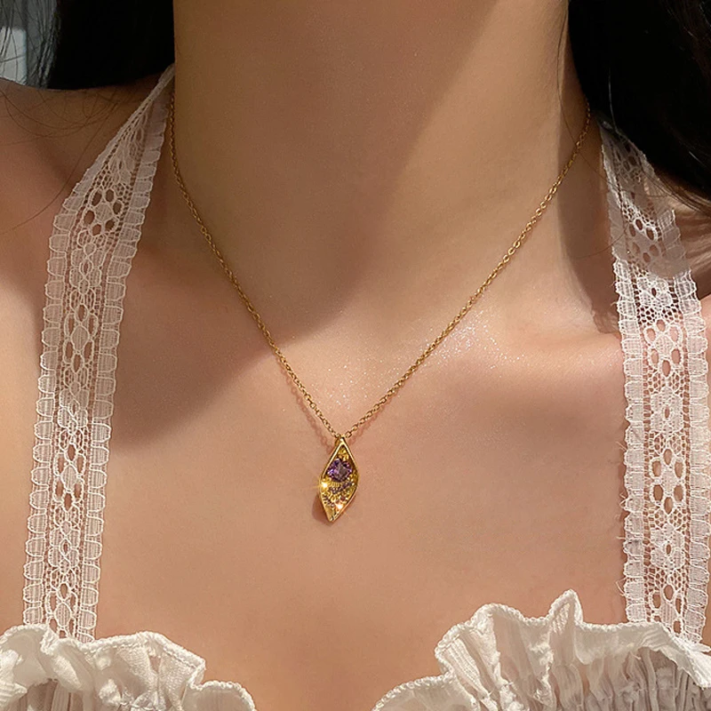 

Evil Eye Necklace for Women Fashion Gold Stainless Steel Chain Jewelry Neck Choker Pendandt Initial Necklace for Female Gifts