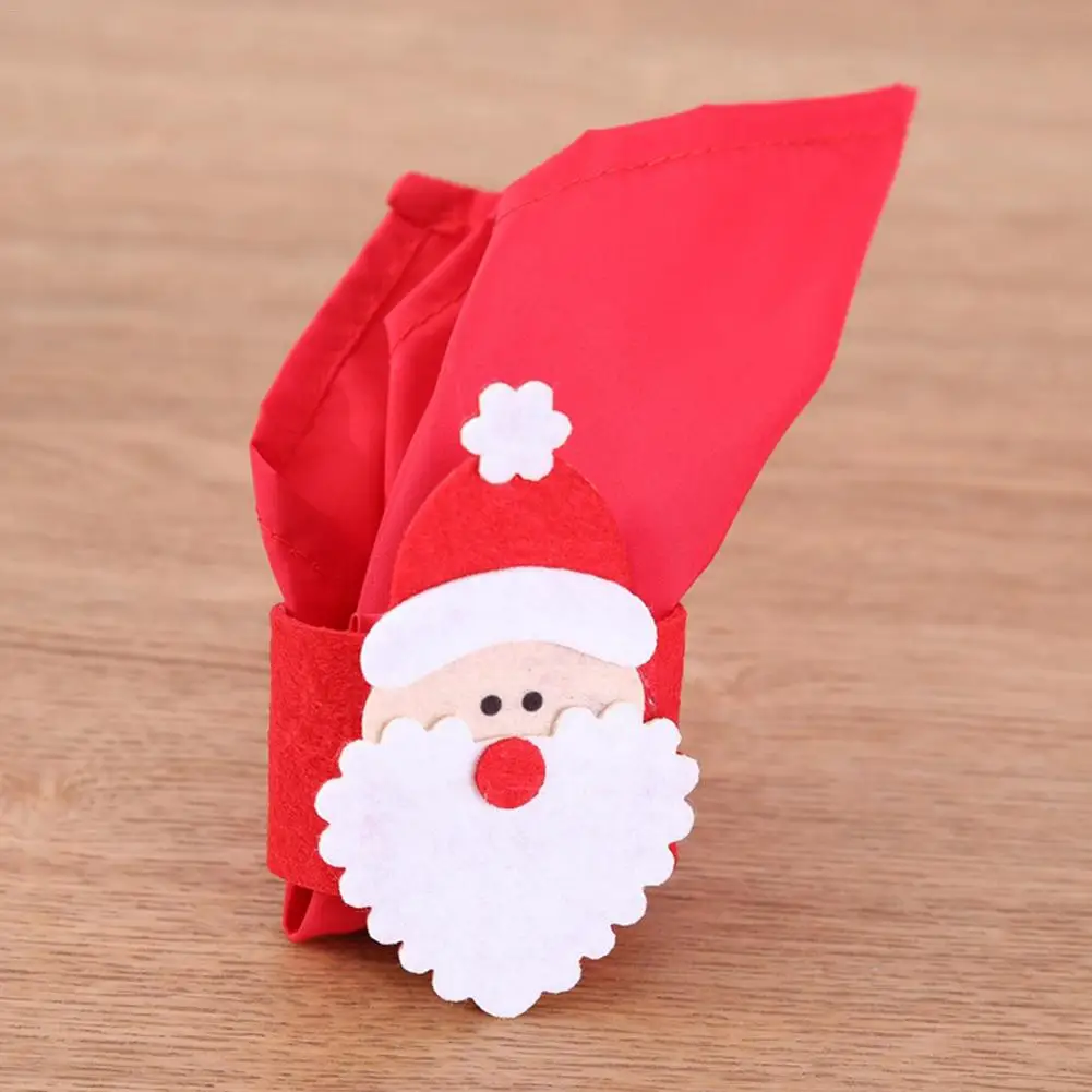 4 шт. Рождество Санта Клаус пряжки кольца для салфеток подставки под салфетки
