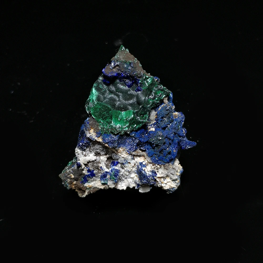 

28g C4-4E Natural Malachite and Azurite Mineral Crystal Specimen From Laos