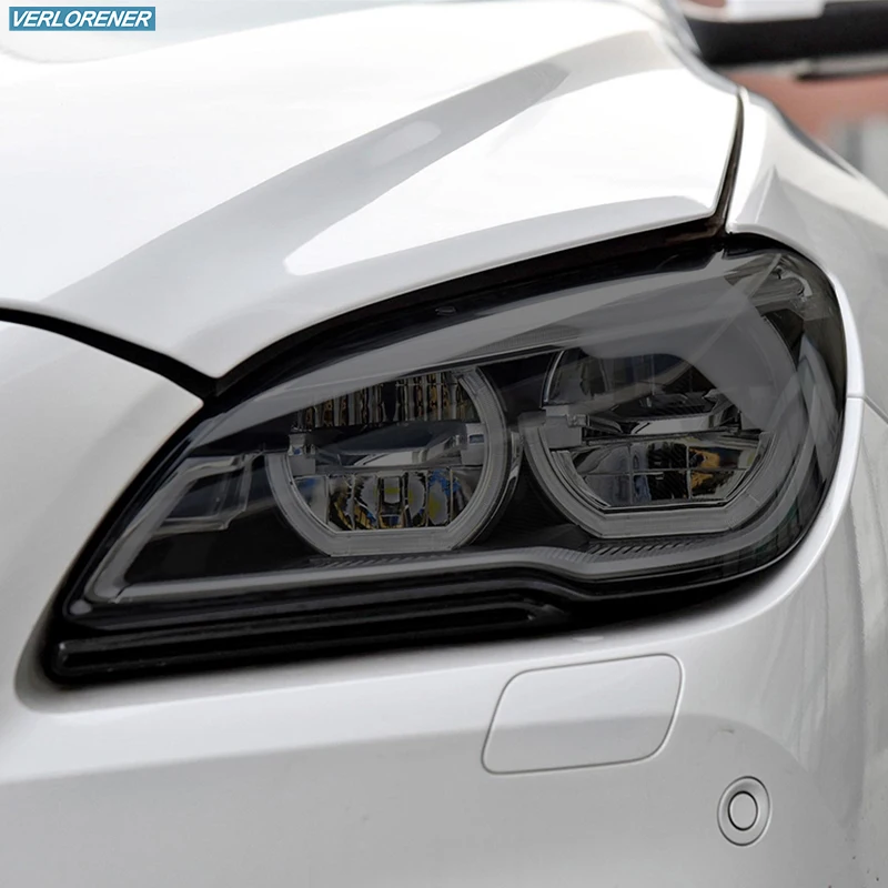 Car Headlight Protective Film Smoked Black Tint Wrap Vinyl Transparent TPU Sticker For BMW 6 Series F06 F12 F13 M6 2015-2018 Car Headlight Protective Film Smoked Black Tint Wrap Vinyl Transparent TPU Sticker For BMW 6 Series F06 F12 F13 M6 2015-2018