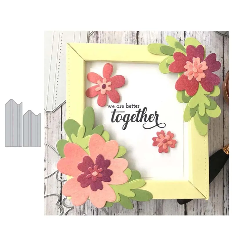 

New Frame Bracket Metal Cutting Dies Craft Stencil Scrapbooking Handmade Tools Make Album Paper Model Punch Blade Decor Template