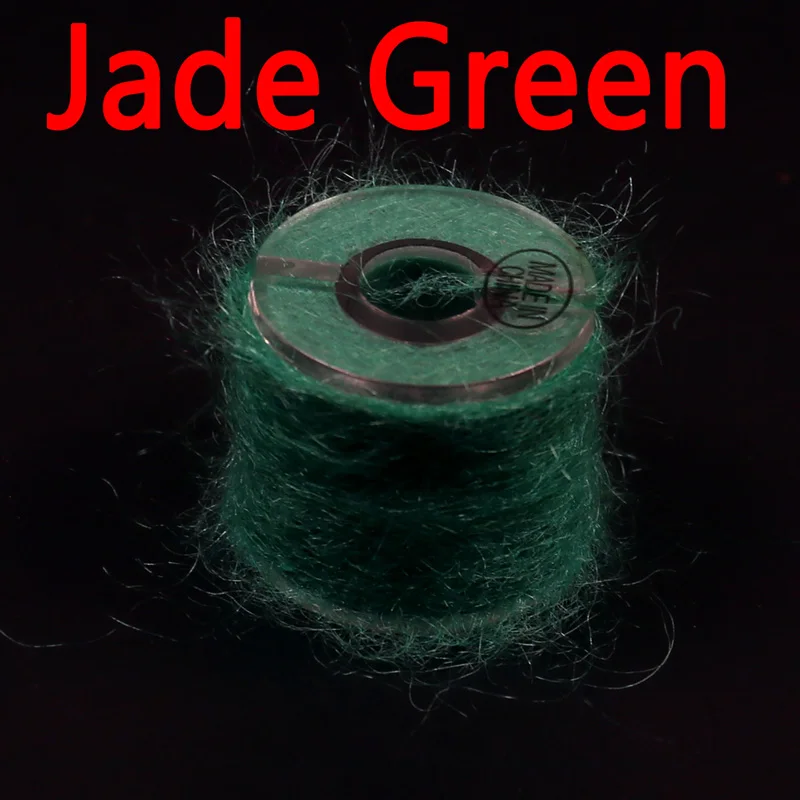 Jade Green Bimoo 1 Катушка Nymph Scud муха Связывание Dubbing Line Dub для рыбалки муха Материал корпуса розовый серый оливковый оранжевый и т. Д - Цвет: Jade Green