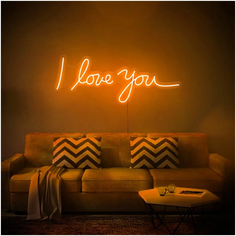 

OHANEONK Neon Sign of I love you LED Custom Neon Light Wedding Favor Sign Party Proposal Engagement Gift Room Home Decor