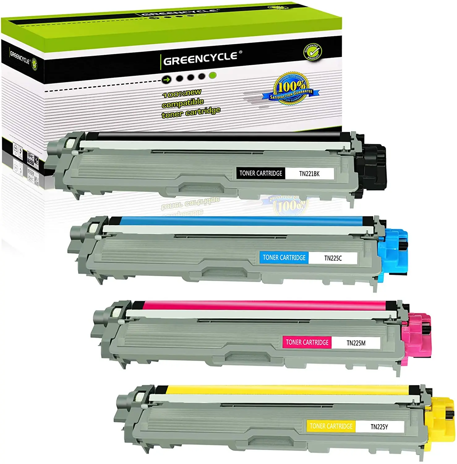 

GREENCYCLE Compatible Toner Cartridge Replacement for Brother TN221 TN225 Work with HL-3140CW 3170CDW 3180 MFC-9130CW 9330CDW