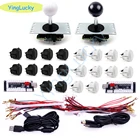 Аркадный набор копия sanwa комплект с новой черно-белой кнопкой USB энкодер для Raspberry Pi коробка аркадные игровые автоматы