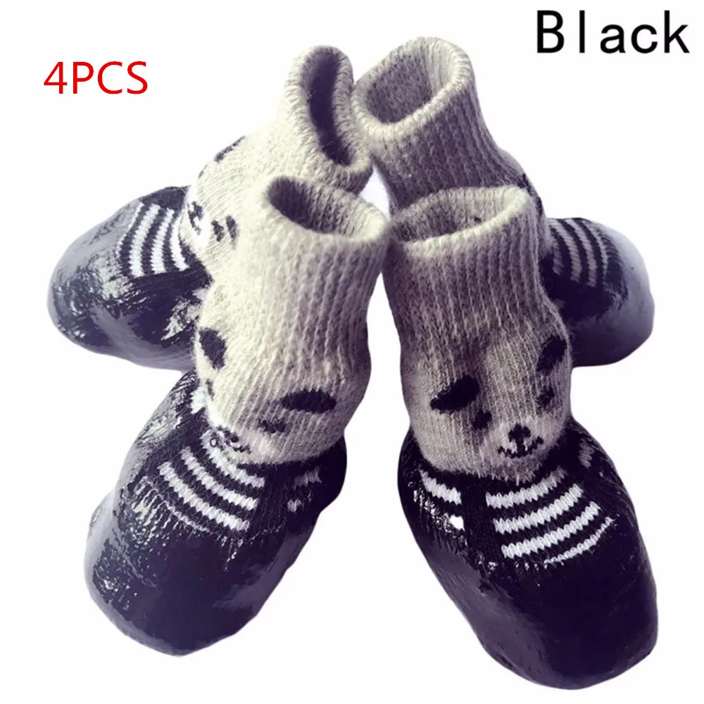 4 шт./компл. обувь для домашних животных зимняя Дождь Снег хлопковая