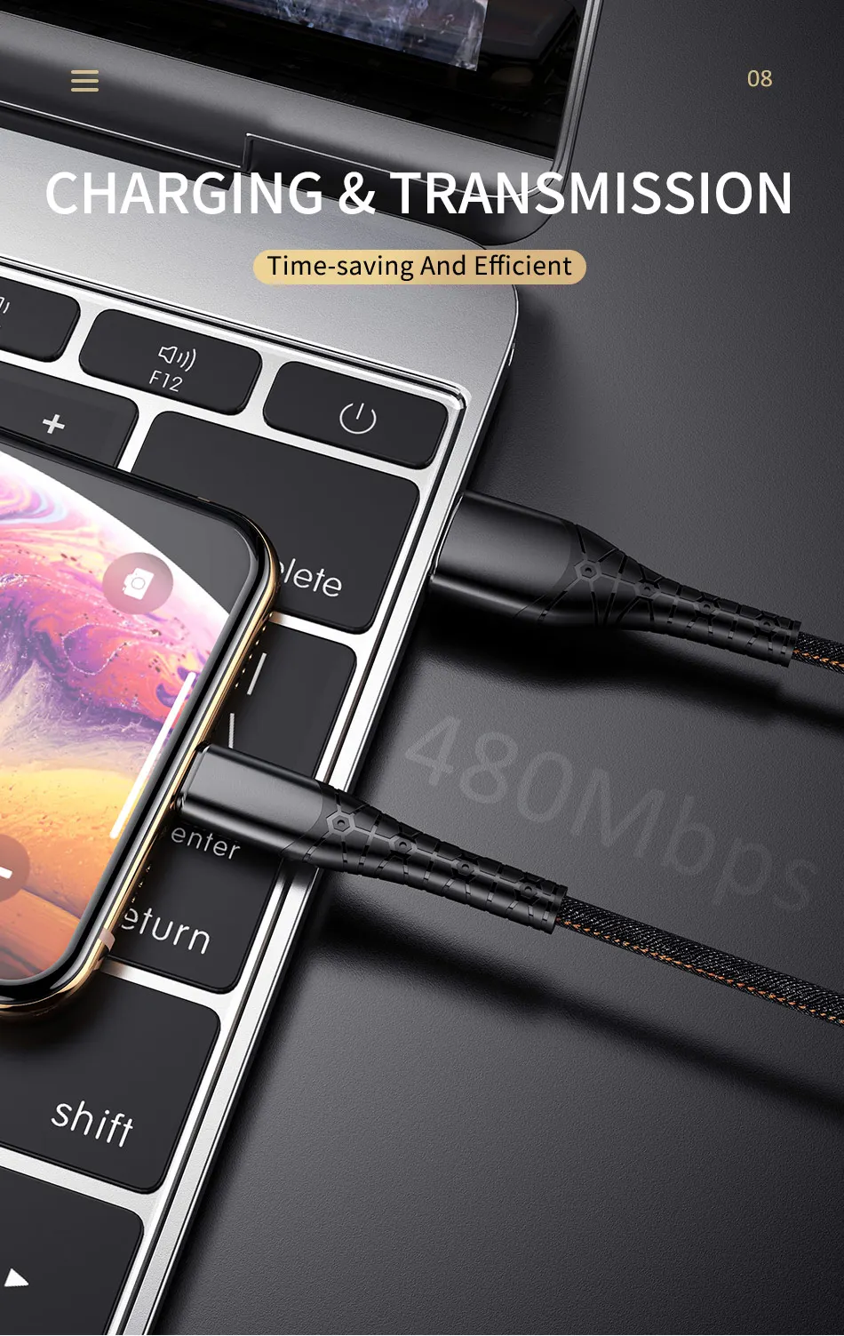 Рок-н-USB кабель для телефона для iPhone X, 8, 7, быстрый зарядный кабель в ковбойском стиле, для зарядки и передачи данных кабель для передачи данных для iPad usb-шнур
