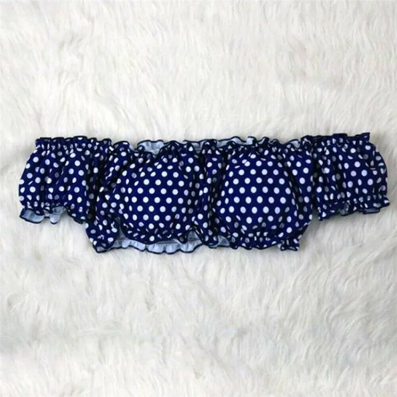 

Sexy Womens Push up Padded Bra Bikini Set Summer Swimwear Off Shoulder Ruffle Polka dot Bikini Bathing Suit Swimsuit