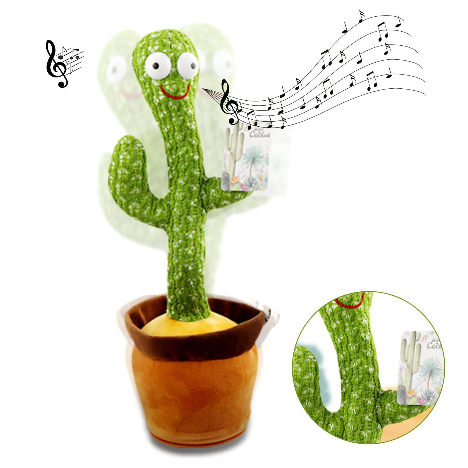 Танцующий кактус #45 Электронная плюшевая игрушка мягкая кукла детский который