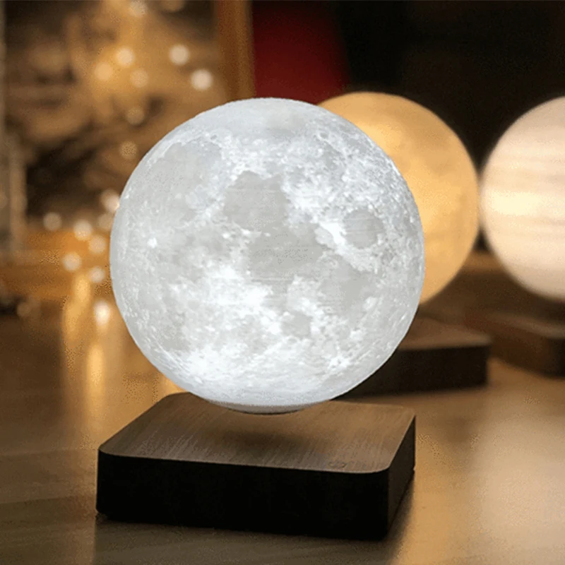 

New LED Night Lamp Levitating Creative 3D Touch Magnetic Levitation Moon Lamp Night Light Rotating LED Moon Floating Lamp