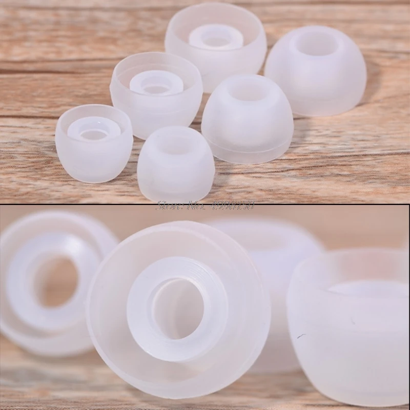 1 пара прозрачные силиконовые наушники сменные вкладыши наконечники для