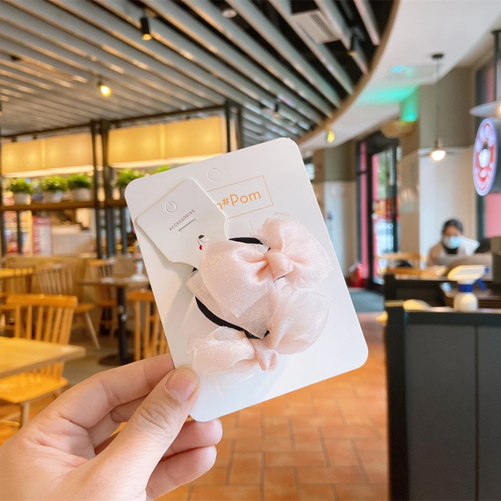 

Korean Fashion Baby Girl Elastic Bow Tie Rubber band Head rope Cute Mesh Hair Ring For Girls Hair Accessories