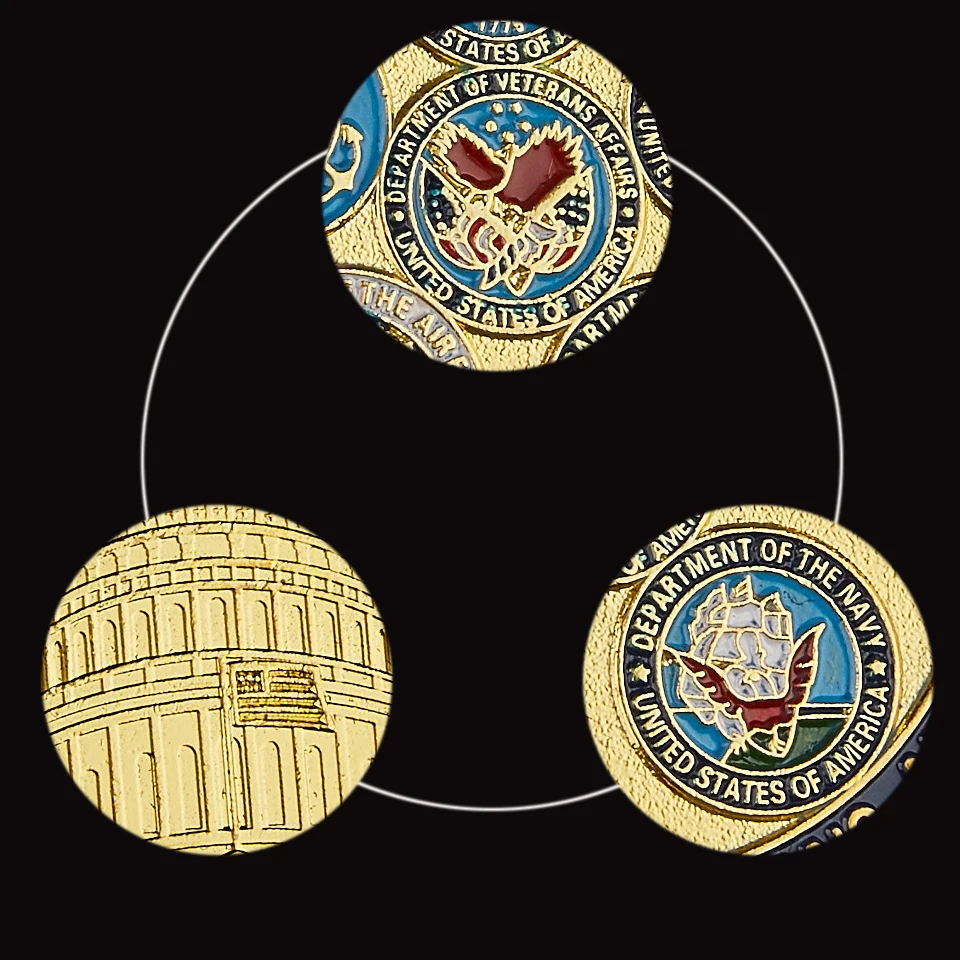 

USA Captial Congressional Liaison White House Gold Plated Collectible Coin