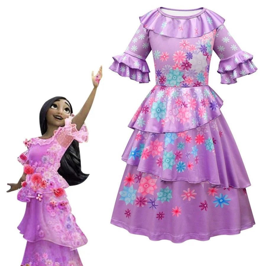 

New holiday children's cartoon cosplay costume Encanto girl's performance dress dress