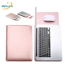 Waterproof Soft Laptop Sleeve Bag For Xiaomi Macbook Air Pro 11 12 13 15 Cover for 11.6 12 13.3 15.4 inch Notebook Leather Case