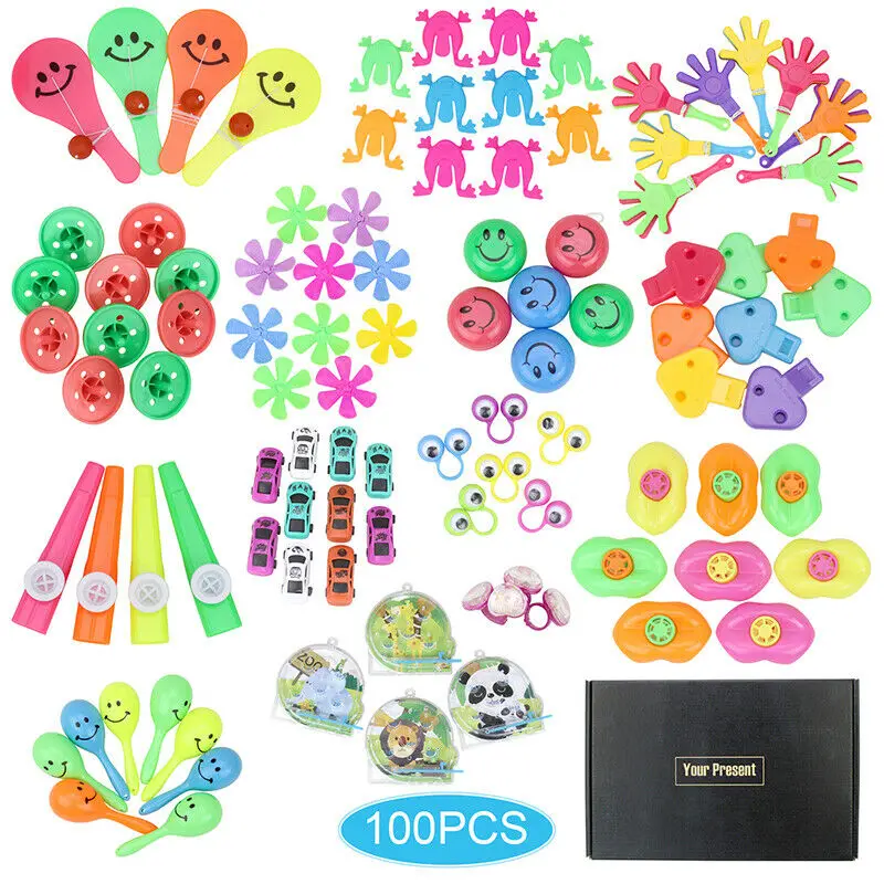 

100 Pcs Birthday Pinata Fillers Party Supplies Giveaways Prizes Assorted Small Toys Set Classroom Treasure Box Party Gift Favors