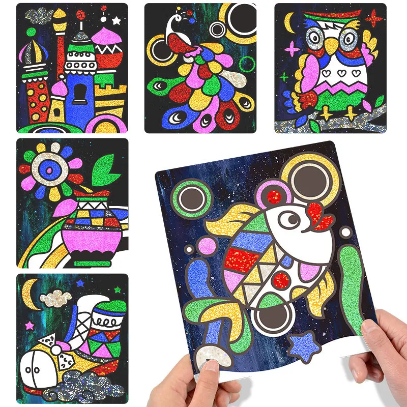 

DIY Cartoon Magic Transfer Painting Crafts for Kids Arts and Crafts Toys for Children Creative Educational Learning Drawing Toys