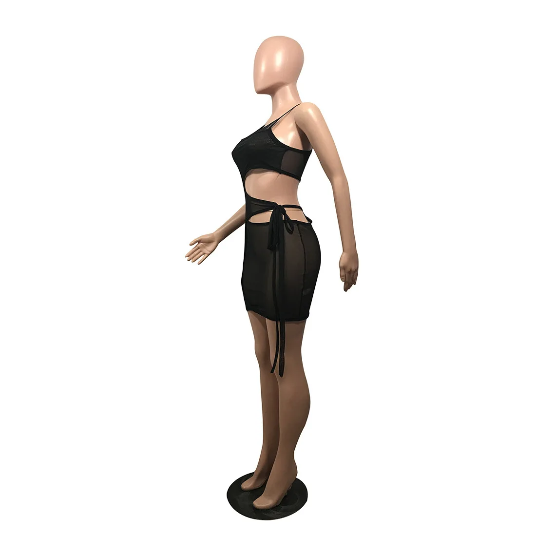 

Sexy Women Dress Sheer Mesh See Through Mini Dresses Hollow Out Party Night Clubwear Summer Clothes For Women Outfit