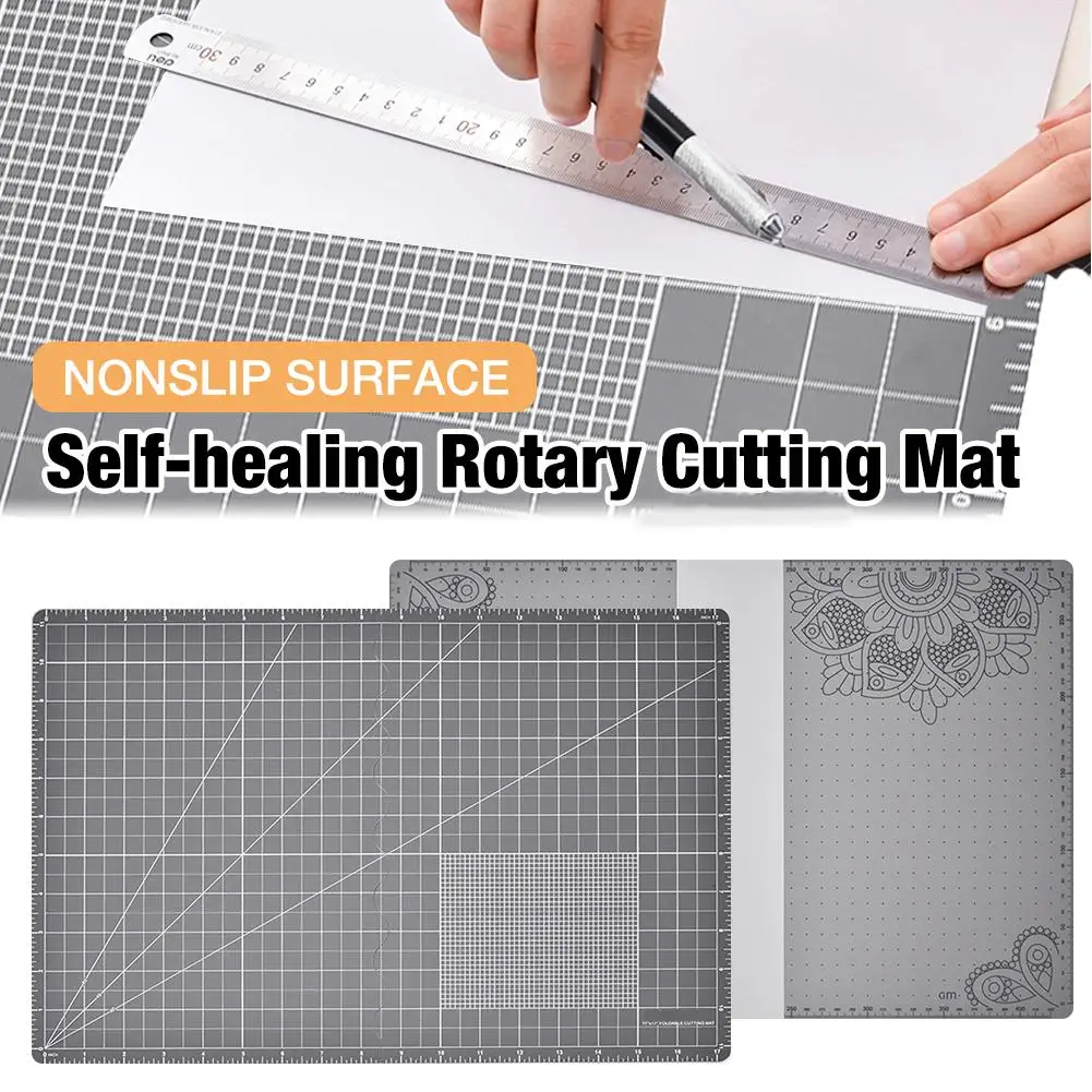 PVC Cutting Mat Grid Lines Self Healing High Card Mats Board Paper For Crafts Quilting Sewing 45 x 30cm | Канцтовары для офиса и