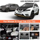 Canbus для Nissan X-Trail X Trail T30 T31 T32 2001-2020, светодиодная Внутренняя купольная карта, светильник на крыше, аксессуары для автомобильных ламп