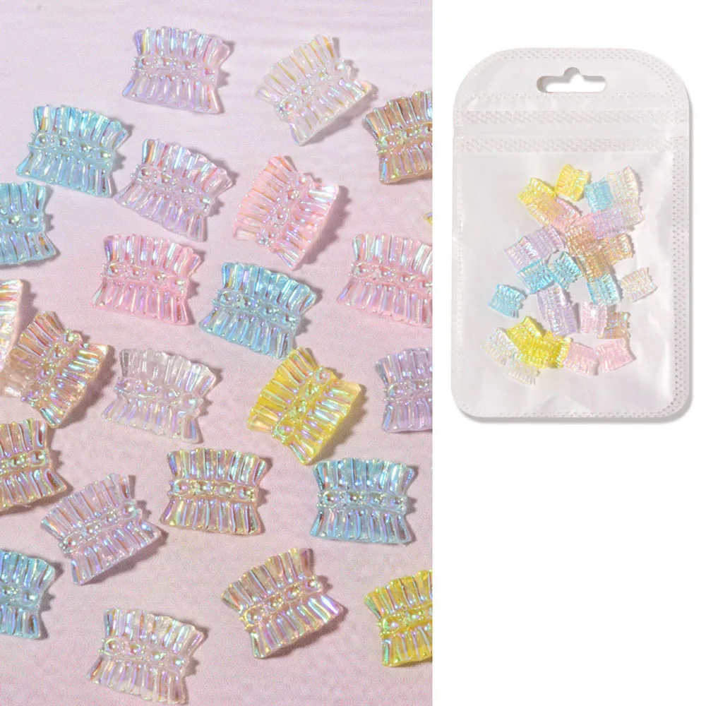 Новая Аврора юбка гвоздь в форме сердца Искусство Стразы 3D голографическая ногтя