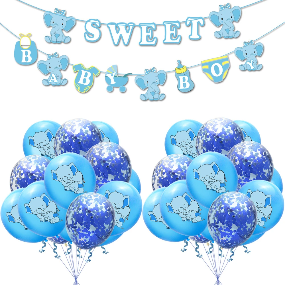 Розовый синий слон из латекса воздушный шар &quotКонфетти&quot для маленьких