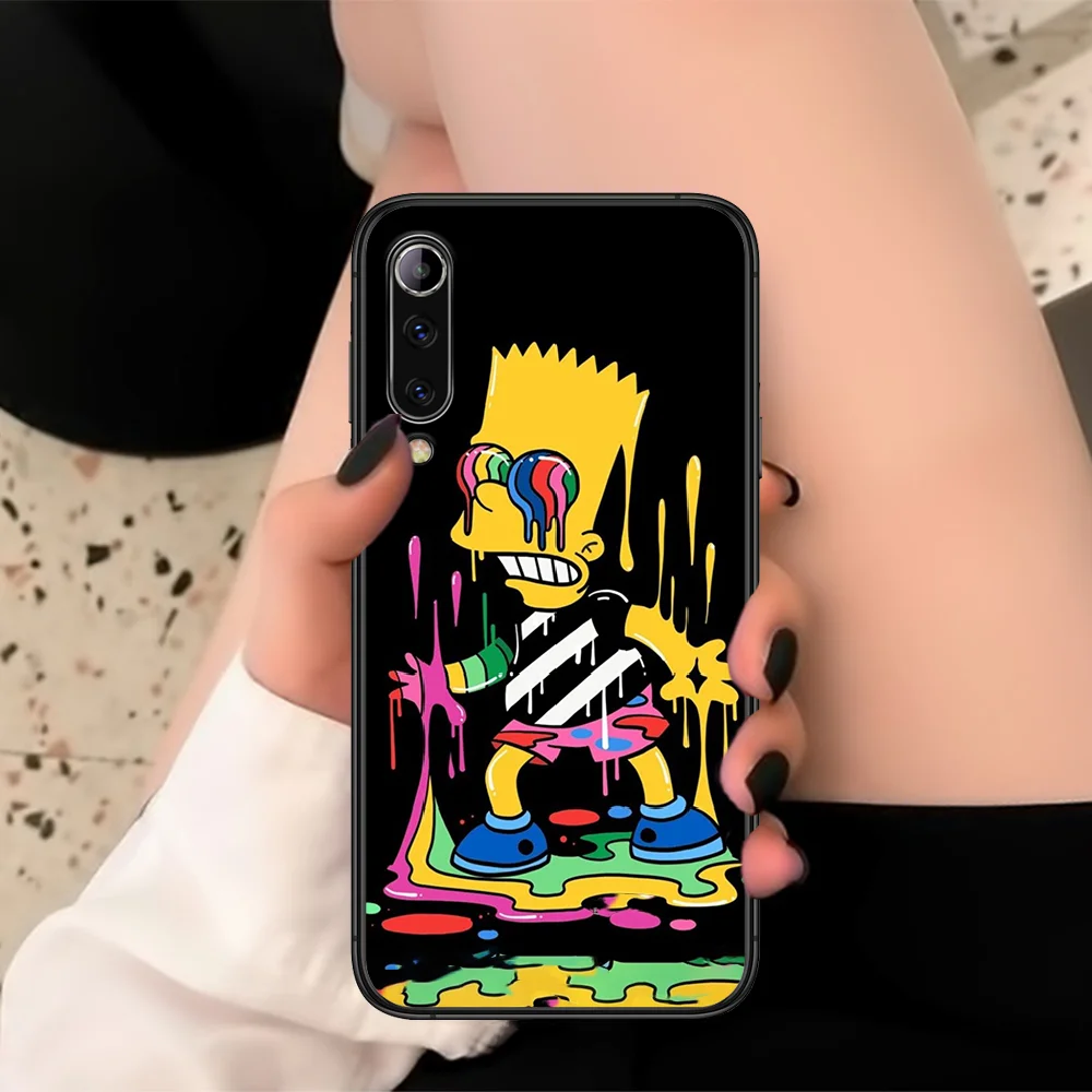 

Simpson Funny Cartoon Phone Case For XIAOMI Redmi K 3 4 5 6 7 8 9 10 20 30 A X Pro Ultra Black black Cell Tpu Prime Painting